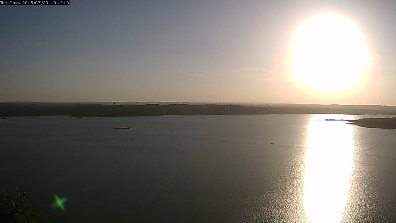Lake Travis webcam, July 23, 2015 6:50 PM CT