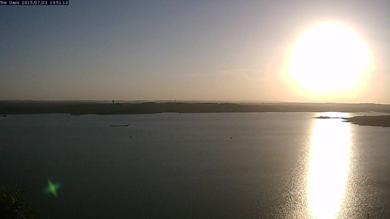 Lake Travis webcam, July 23, 2015 6:55 PM CT