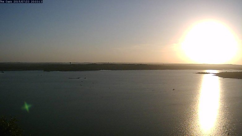 Lake Travis webcam, July 23, 2015 7:10 PM CT