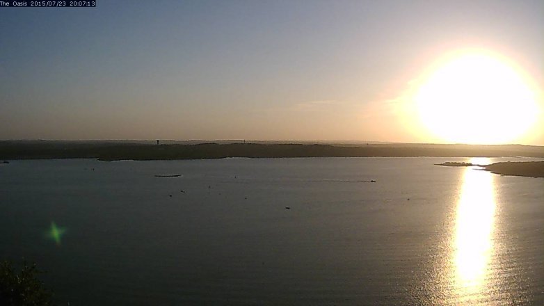Lake Travis webcam, July 23, 2015 7:15 PM CT