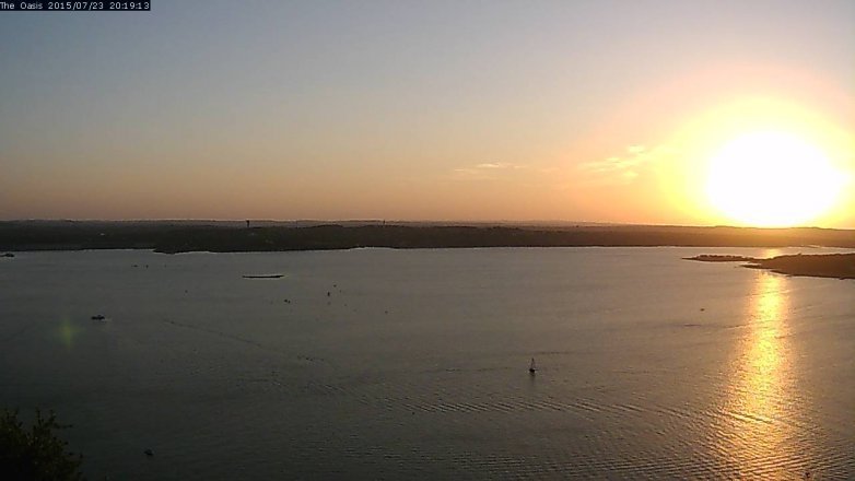 Lake Travis webcam, July 23, 2015 7:25 PM CT