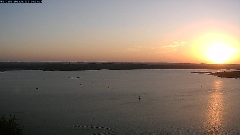 Lake Travis webcam, July 23, 2015 7:30 PM CT