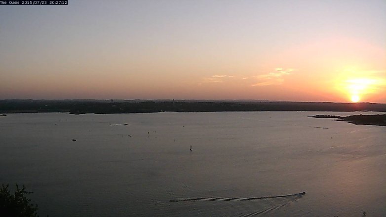 Lake Travis webcam, July 23, 2015 7:35 PM CT