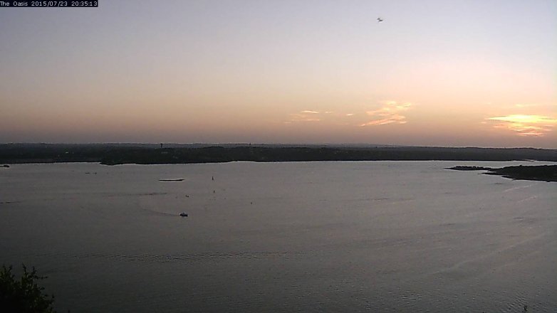 Lake Travis webcam, July 23, 2015 7:40 PM CT