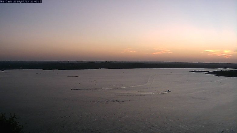 Lake Travis webcam, July 23, 2015 7:50 PM CT