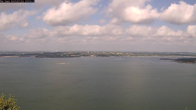 Lake Travis webcam, July 24, 2015 9:00 AM CT