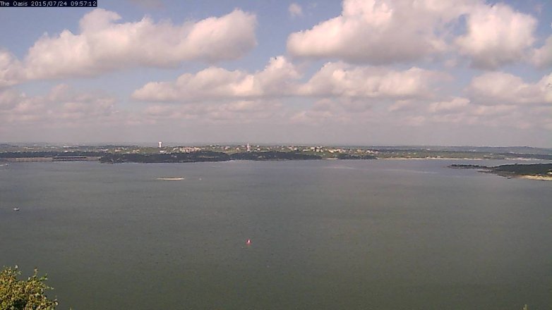 Lake Travis webcam, July 24, 2015 9:05 AM CT