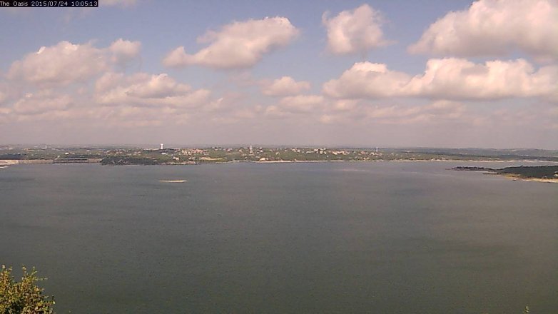 Lake Travis webcam, July 24, 2015 9:10 AM CT