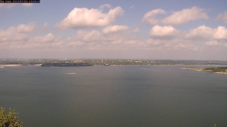 Lake Travis webcam, July 24, 2015 9:15 AM CT