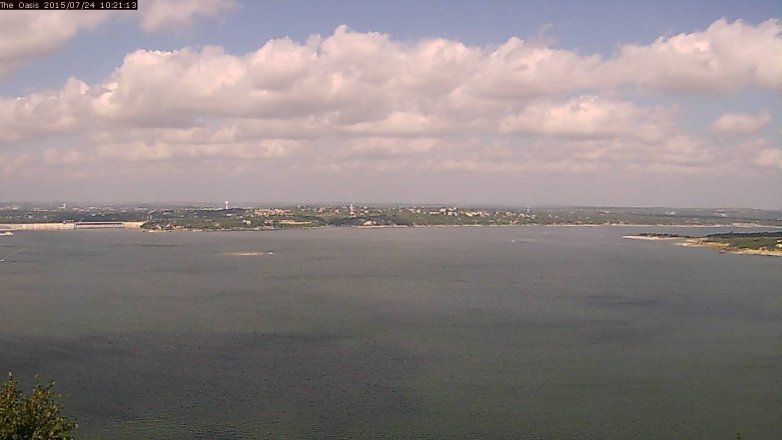 Lake Travis webcam, July 24, 2015 9:25 AM CT