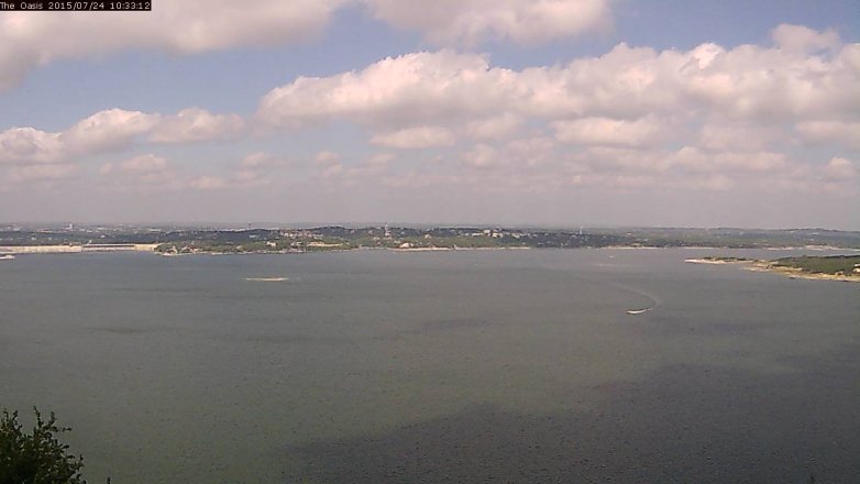 Lake Travis webcam, July 24, 2015 9:40 AM CT