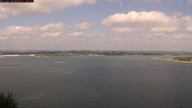 Lake Travis webcam, July 24, 2015 9:45 AM CT