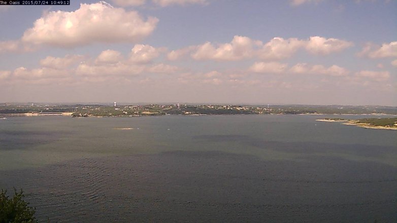 Lake Travis webcam, July 24, 2015 9:55 AM CT