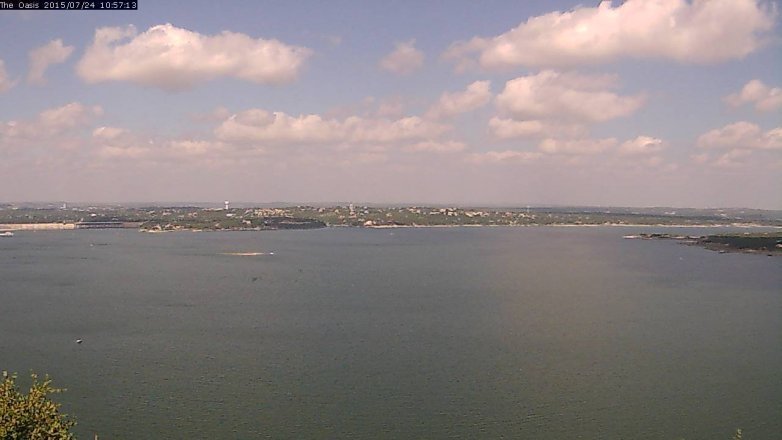 Lake Travis webcam, July 24, 2015 10:05 AM CT