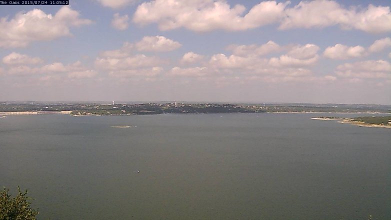 Lake Travis webcam, July 24, 2015 10:10 AM CT
