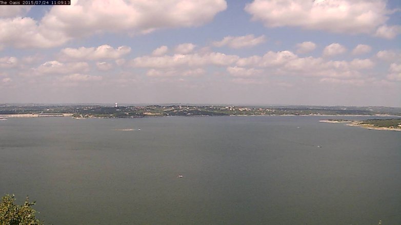 Lake Travis webcam, July 24, 2015 10:15 AM CT