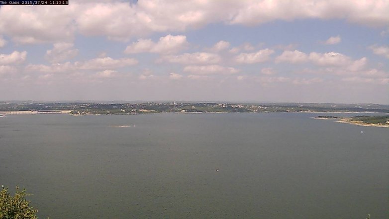 Lake Travis webcam, July 24, 2015 10:20 AM CT