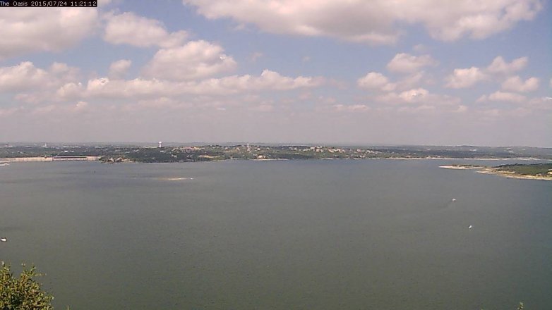 Lake Travis webcam, July 24, 2015 10:25 AM CT