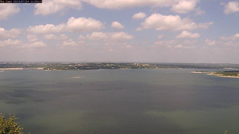 Lake Travis webcam, July 24, 2015 10:35 AM CT