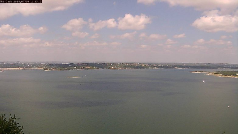 Lake Travis webcam, July 24, 2015 10:40 AM CT