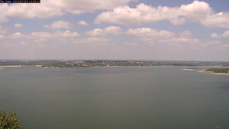 Lake Travis webcam, July 24, 2015 11:00 AM CT