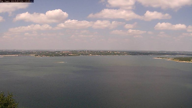 Lake Travis webcam, July 24, 2015 11:10 AM CT
