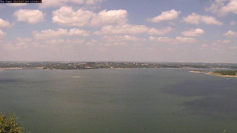 Lake Travis webcam, July 24, 2015 11:15 AM CT