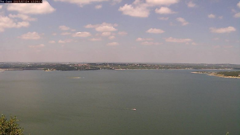 Lake Travis webcam, July 24, 2015 11:35 AM CT