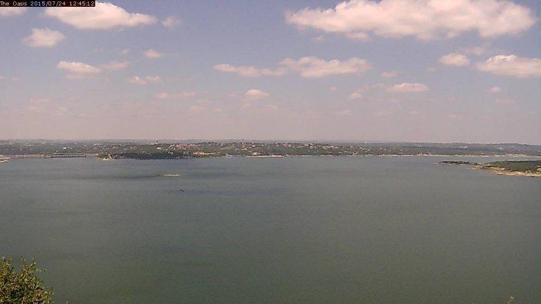 Lake Travis webcam, July 24, 2015 11:50 AM CT