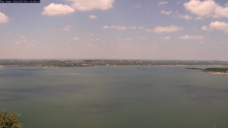 Lake Travis webcam, July 24, 2015 11:55 AM CT