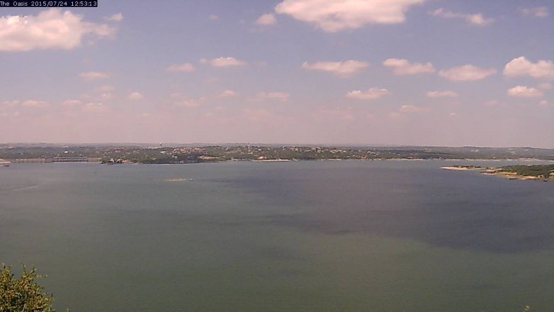 Lake Travis webcam, July 24, 2015 12:00 PM CT