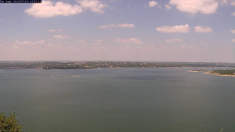 Lake Travis webcam, July 24, 2015 12:05 PM CT