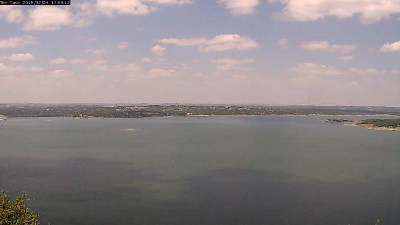 Lake Travis webcam, July 24, 2015 12:15 PM CT