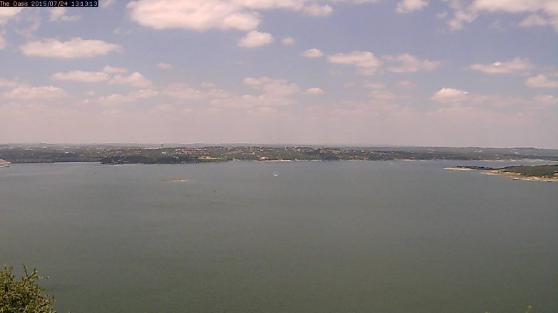 Lake Travis webcam, July 24, 2015 12:20 PM CT