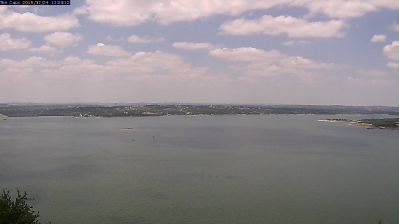 Lake Travis webcam, July 24, 2015 12:35 PM CT