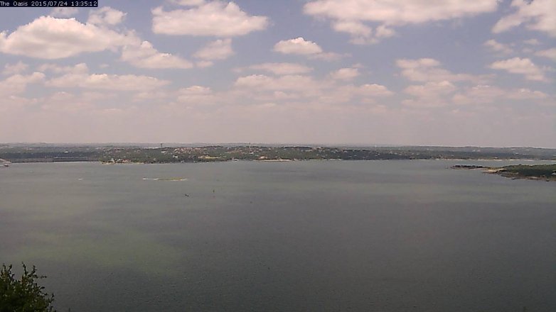 Lake Travis webcam, July 24, 2015 12:40 PM CT