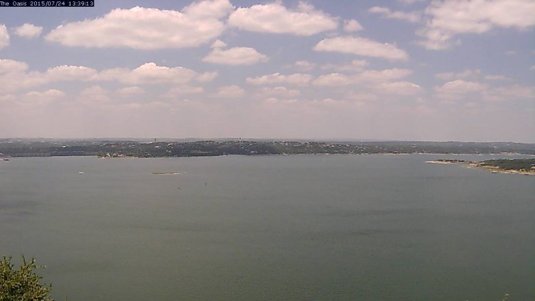 Lake Travis webcam, July 24, 2015 12:45 PM CT