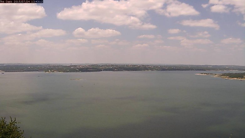 Lake Travis webcam, July 24, 2015 12:50 PM CT