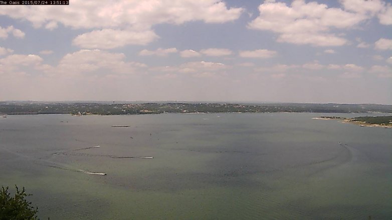 Lake Travis webcam, July 24, 2015 12:55 PM CT
