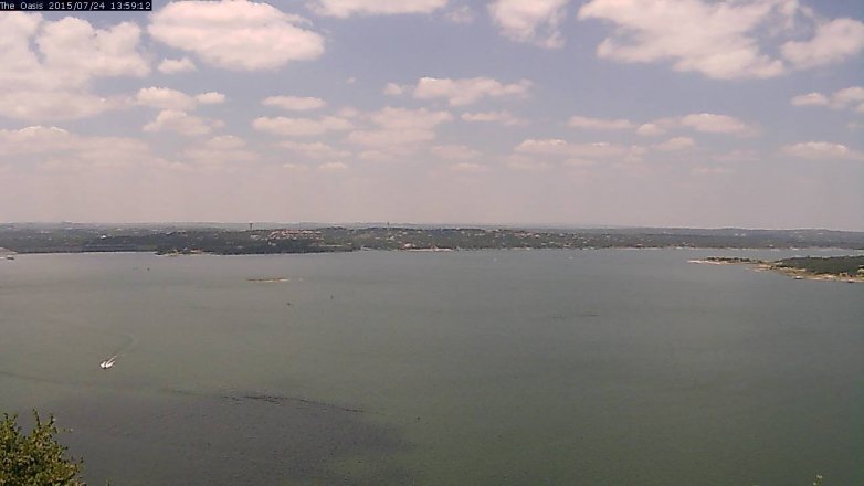 Lake Travis webcam, July 24, 2015 1:05 PM CT
