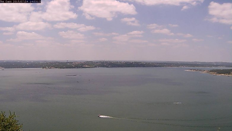 Lake Travis webcam, July 24, 2015 1:10 PM CT