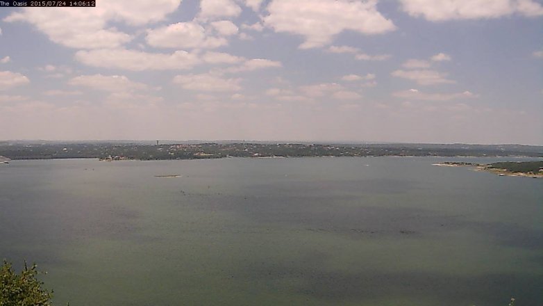 Lake Travis webcam, July 24, 2015 1:15 PM CT