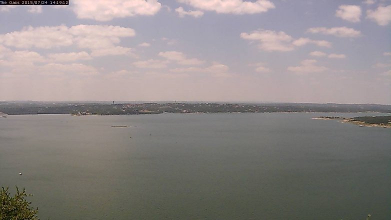 Lake Travis webcam, July 24, 2015 1:25 PM CT