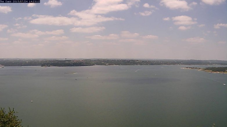 Lake Travis webcam, July 24, 2015 1:30 PM CT