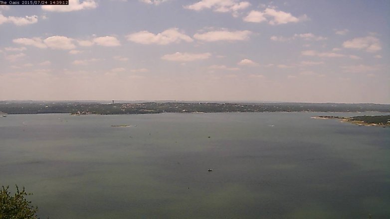 Lake Travis webcam, July 24, 2015 1:45 PM CT