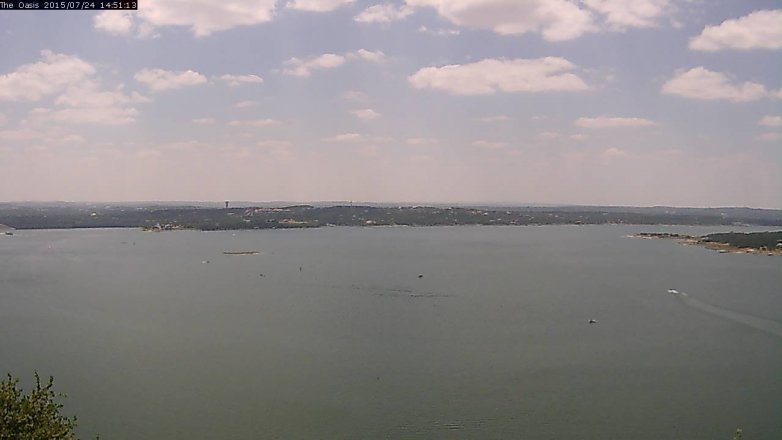 Lake Travis webcam, July 24, 2015 2:00 PM CT