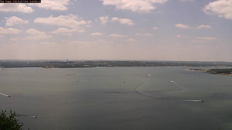 Lake Travis webcam, July 24, 2015 2:05 PM CT