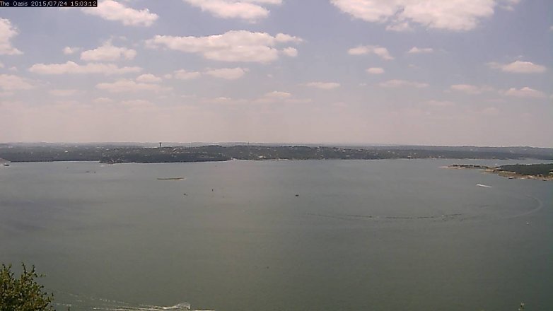 Lake Travis webcam, July 24, 2015 2:10 PM CT