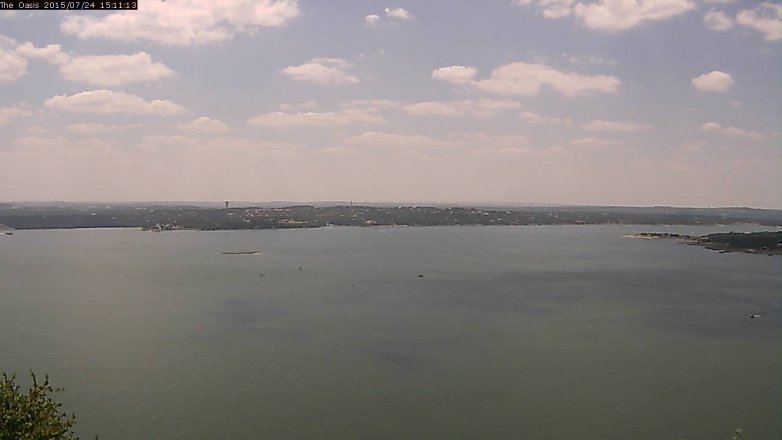 Lake Travis webcam, July 24, 2015 2:15 PM CT