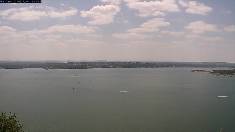 Lake Travis webcam, July 24, 2015 2:25 PM CT